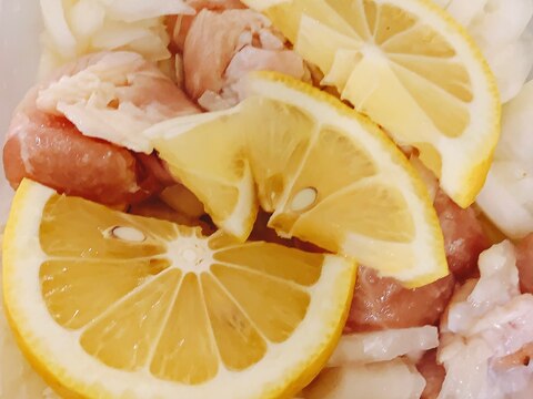 作り置きレシピ☆鶏肉と玉ねぎのレモン漬け